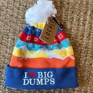 NWT Locale Beanie Rainbow I ❤️ big dumps​​